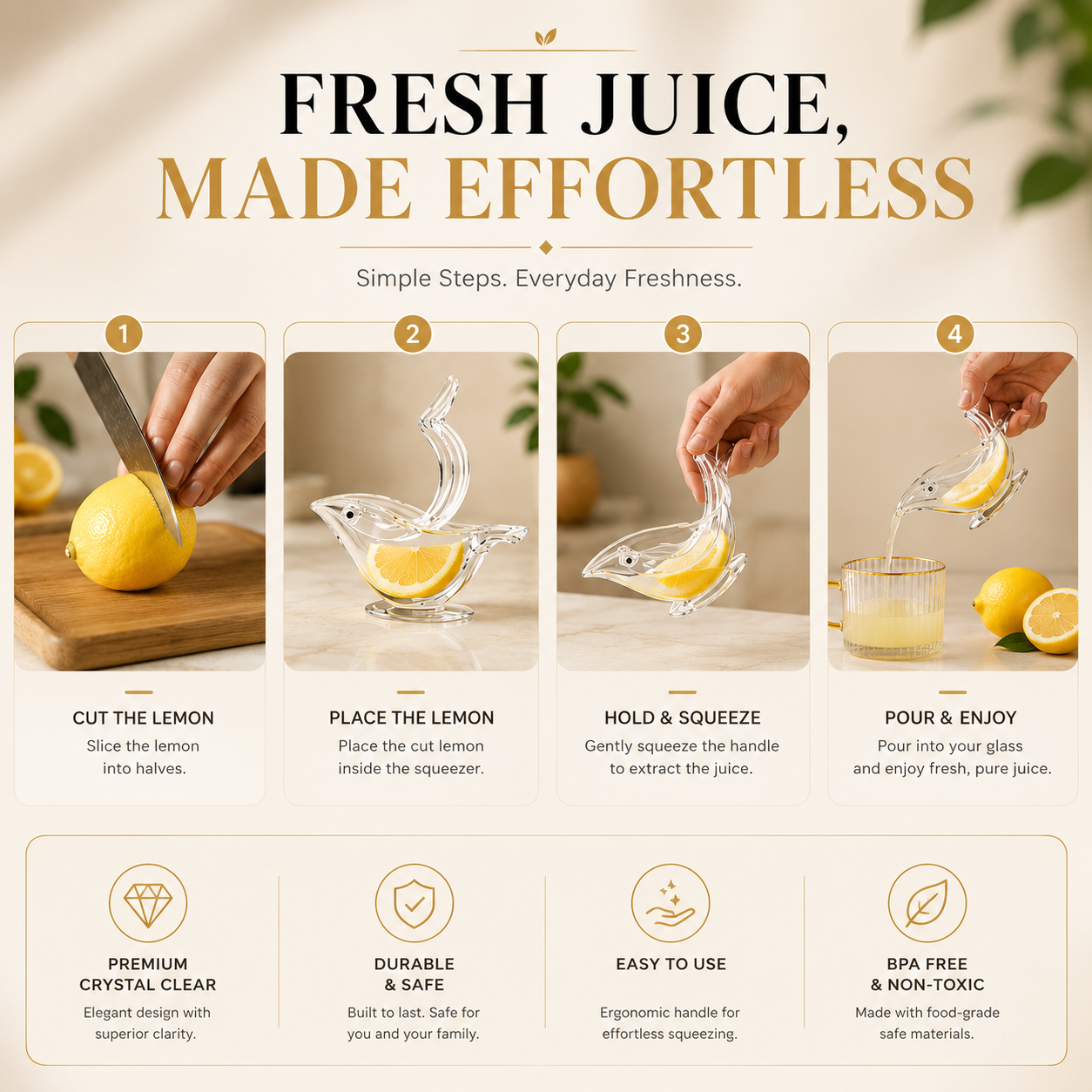 CITRO™ | Crystal Citrus Press (Set of 2)