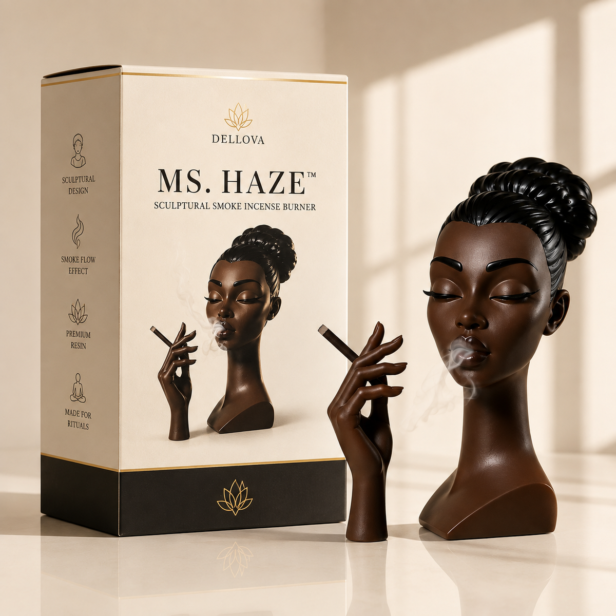 MS. HAZE™ | Sculptural Smoke Incense Burner