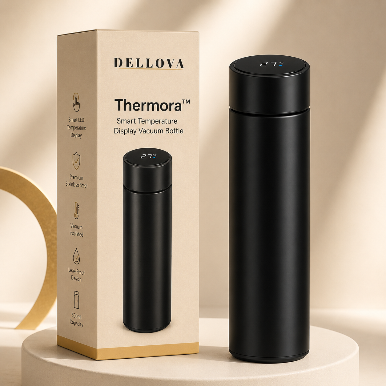Thermora™ | Smart Temperature Display Vacuum Bottle