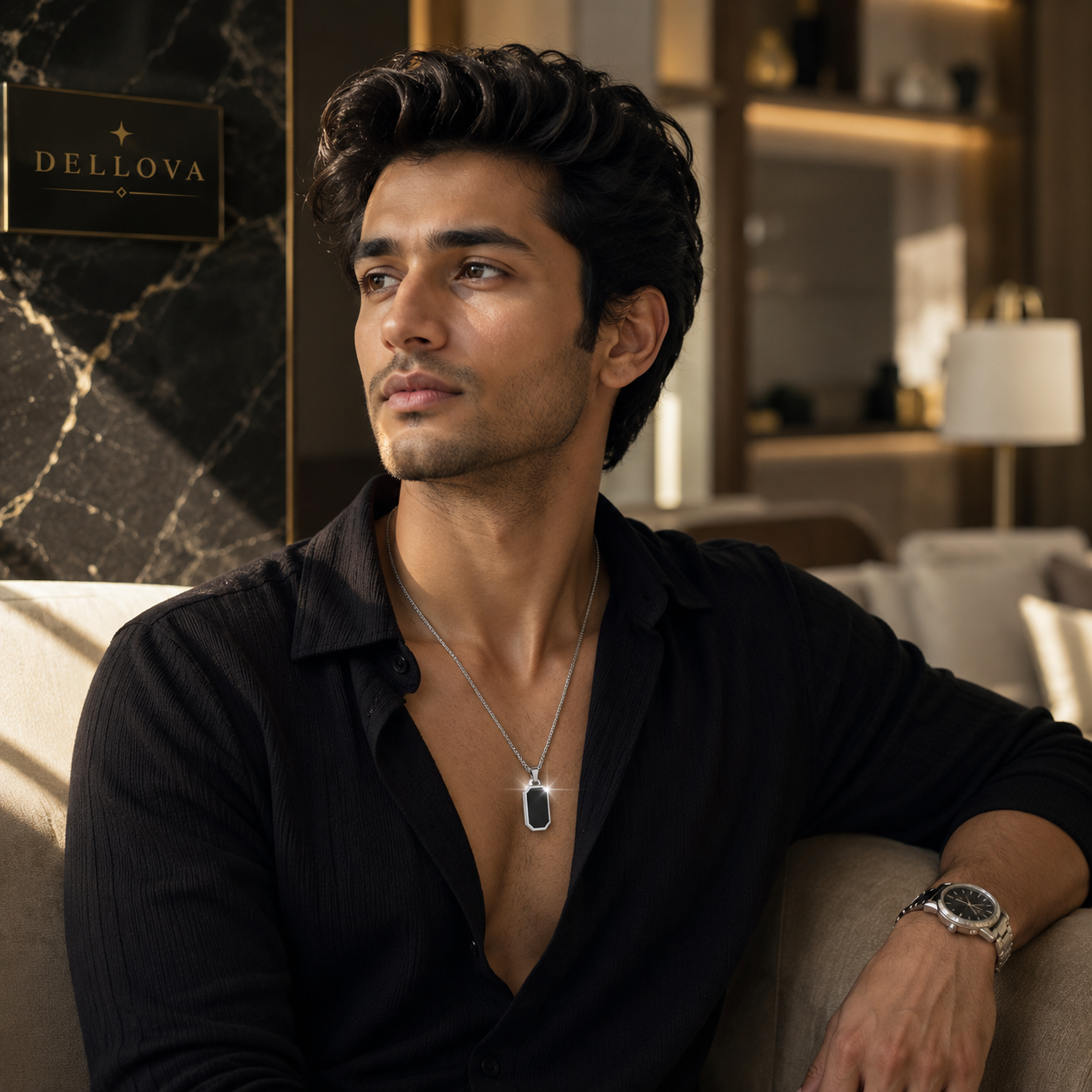 Onyx™ | Black Stainless Steel Pendant Necklace