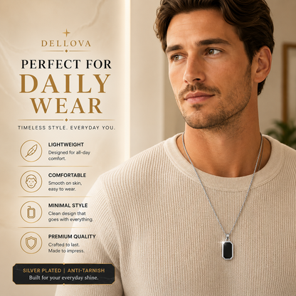 Onyx™ | Black Stainless Steel Pendant Necklace