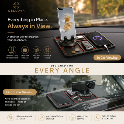 DashDock™ | 4-in-1 Dashboard Organizer