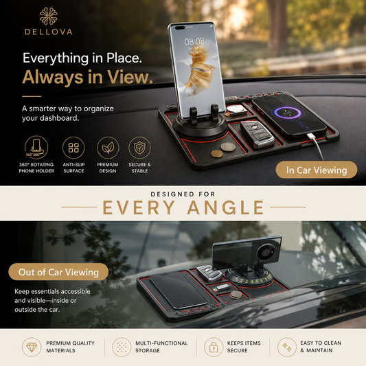DashDock™ | 4-in-1 Dashboard Organizer