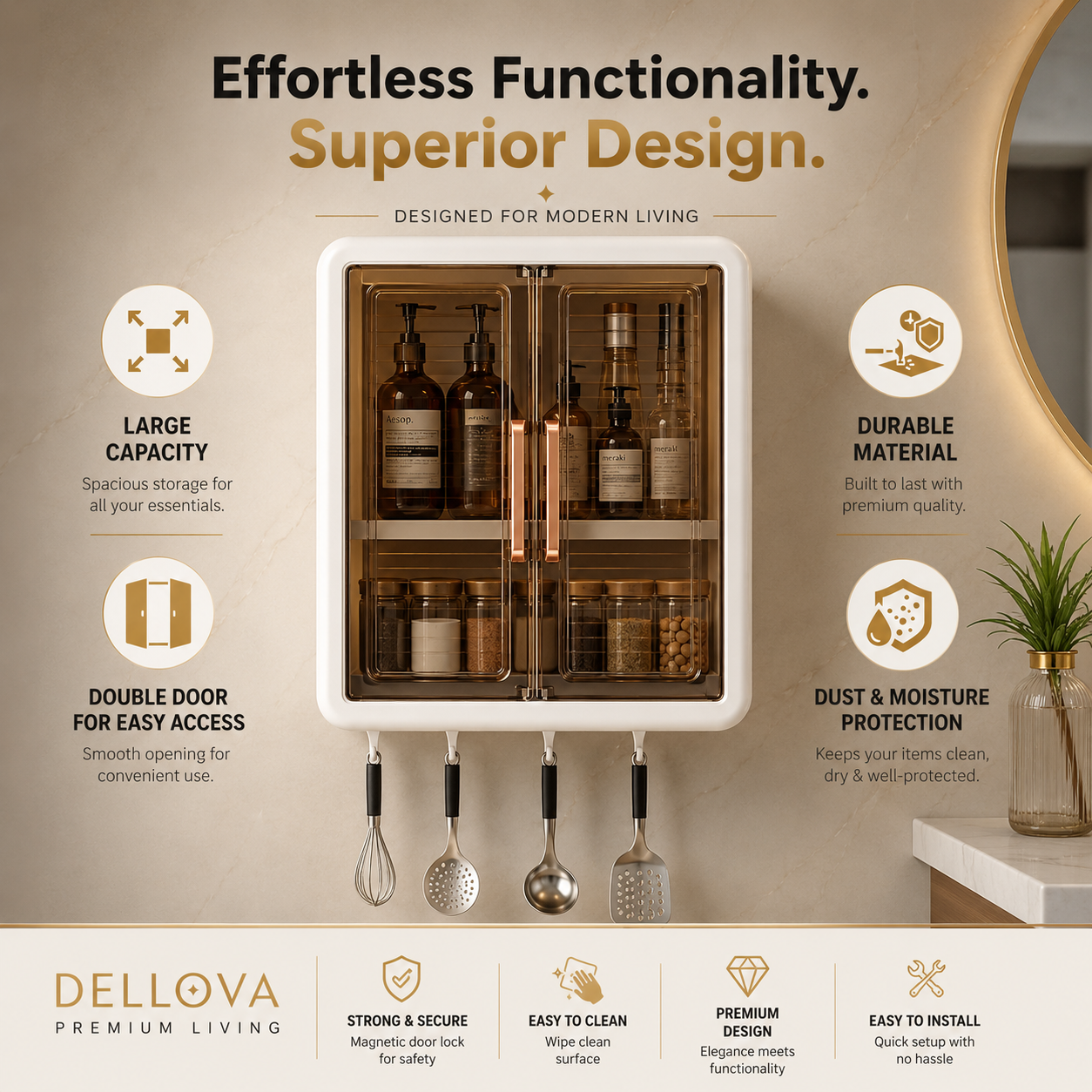 Noro™ | Premium Wall Mounted Storage Cabinet