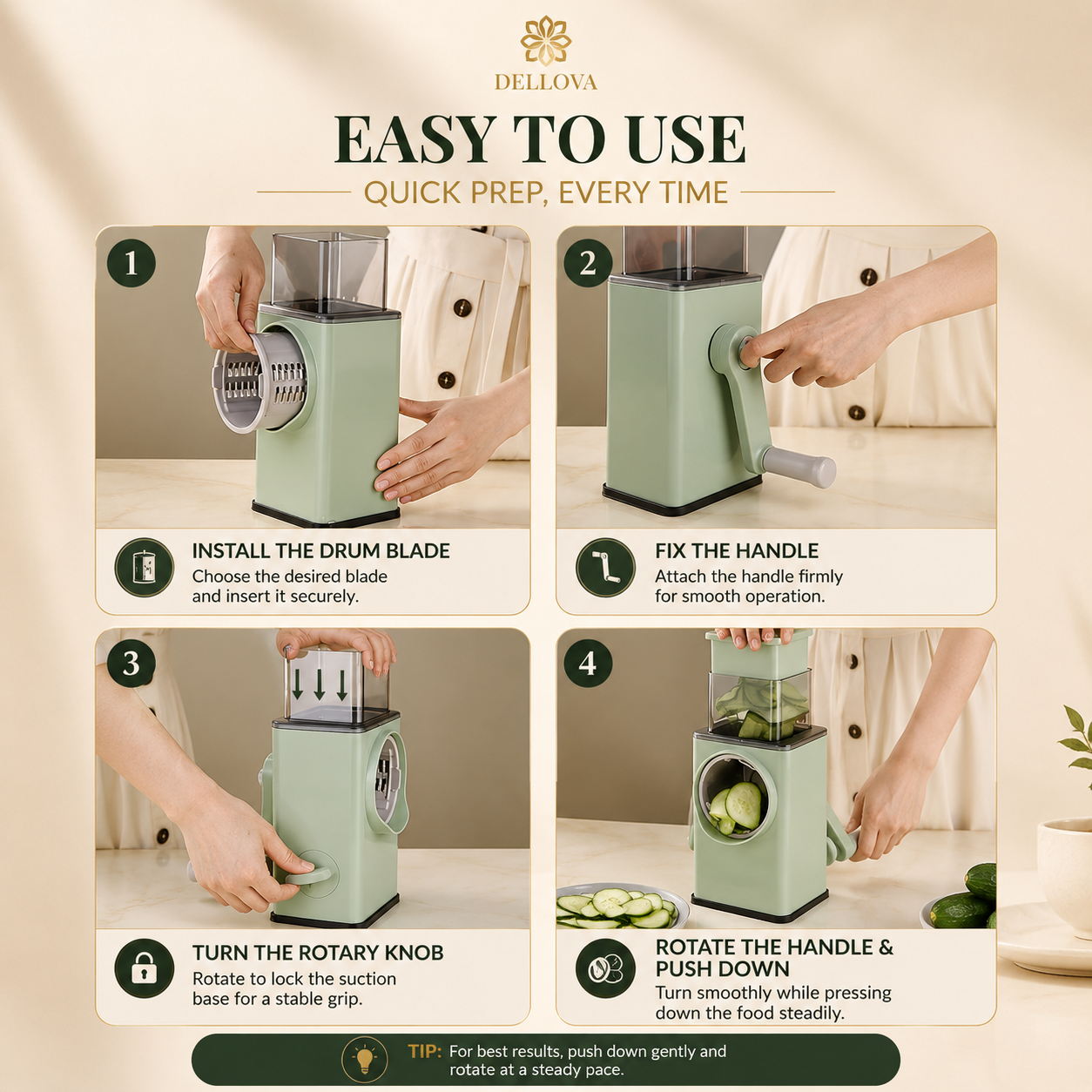 GRATA™ | Premium Rotary Kitchen Prep System