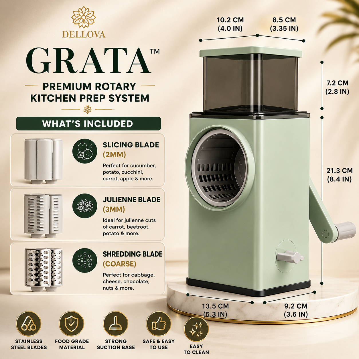 GRATA™ | Premium Rotary Kitchen Prep System