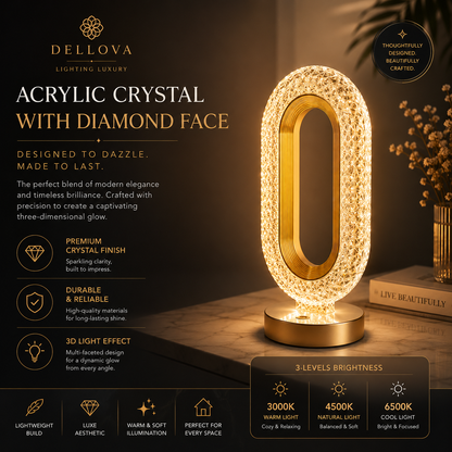 HALO™ | Crystal Ambient Table Lamp