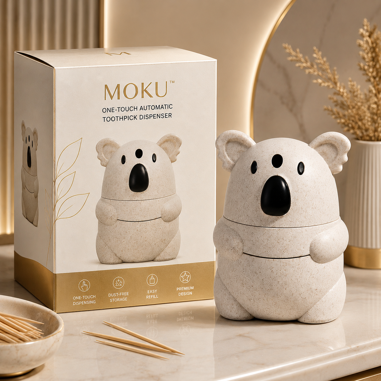 MOKU™ | One-Touch Automatic Toothpick Dispenser