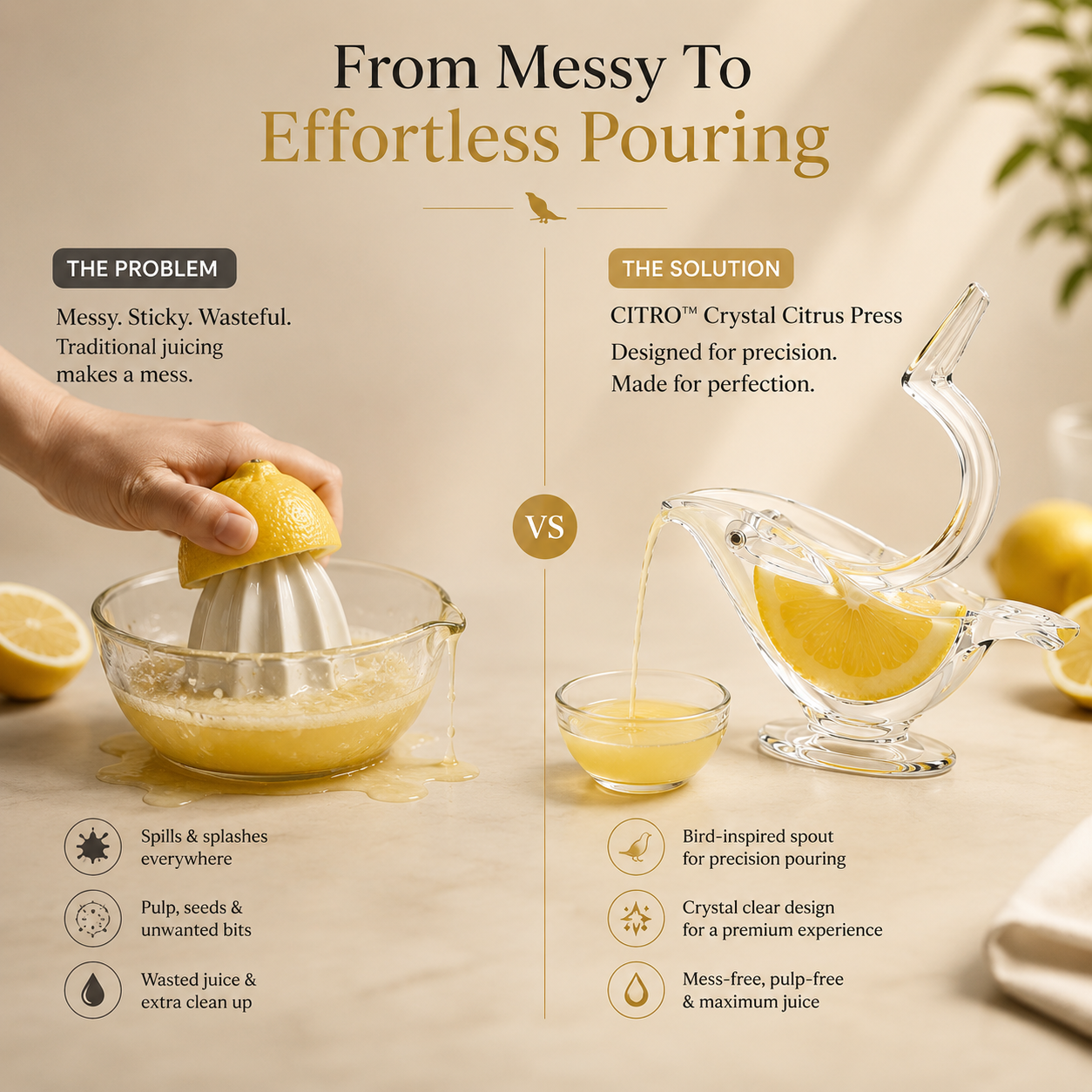 CITRO™ | Crystal Citrus Press (Set of 2)