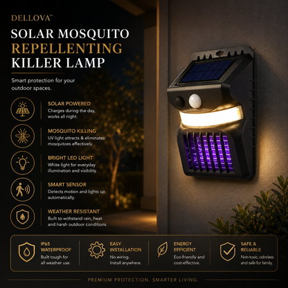 VIGLO™ | Solar Motion Sensor Mosquito Killer Wall Light