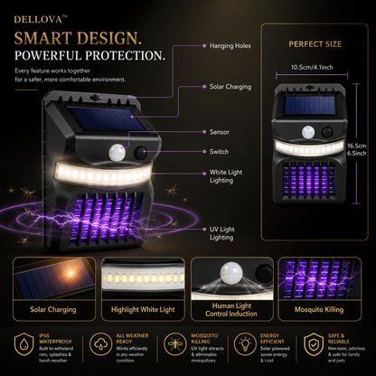 VIGLO™ | Solar Motion Sensor Mosquito Killer Wall Light
