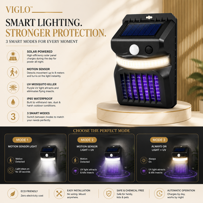 VIGLO™ | Solar Motion Sensor Mosquito Killer Wall Light