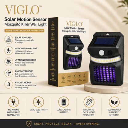 VIGLO™ | Solar Motion Sensor Mosquito Killer Wall Light