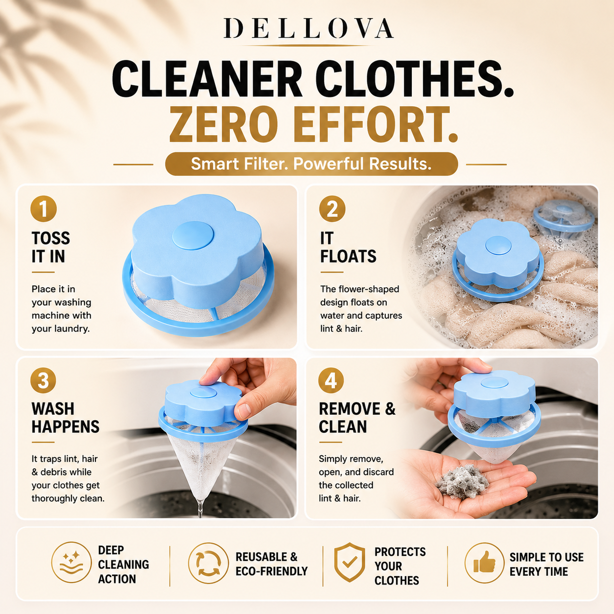 Linto™ | Floating Lint & Hair Catcher