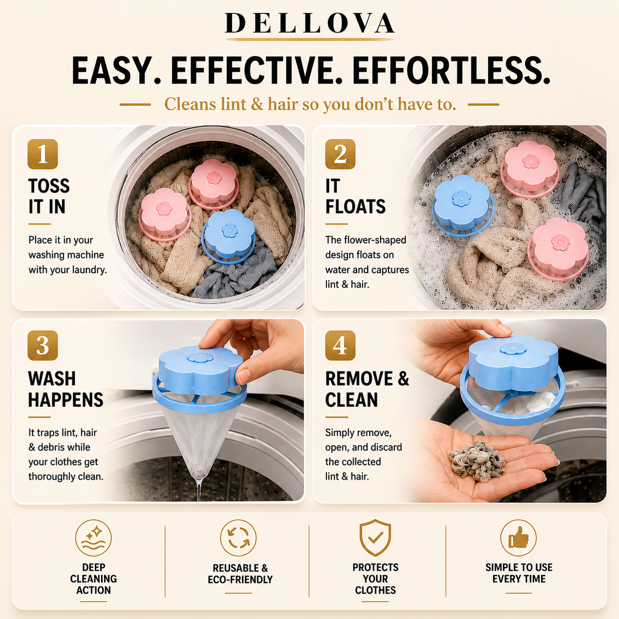 Linto™ | Floating Lint & Hair Catcher