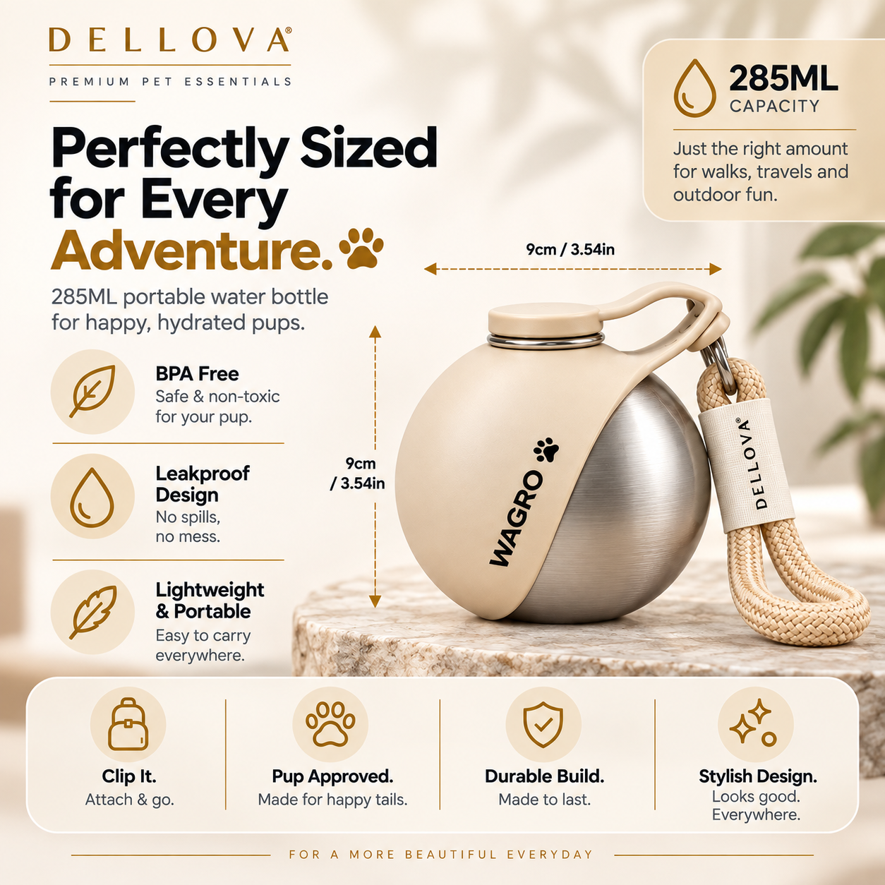 WAGRO™ | Premium Foldable Pet Travel Bottle
