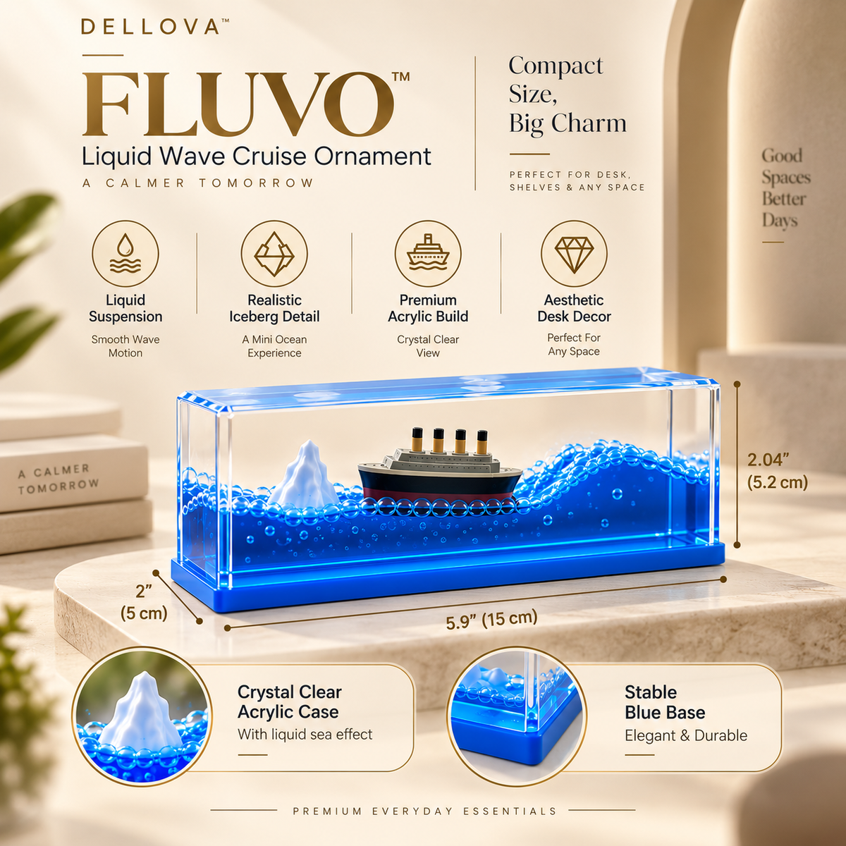 FLUVO™ | Liquid Wave Cruise Ornament