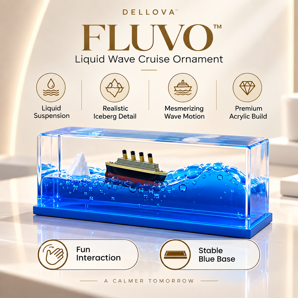FLUVO™ | Liquid Wave Cruise Ornament