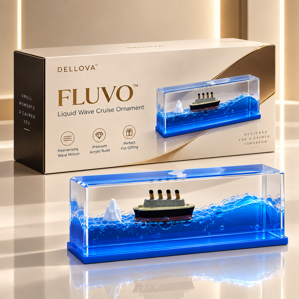 FLUVO™ | Liquid Wave Cruise Ornament