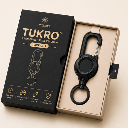 TUKRO™ | Retractable Steel Keychain