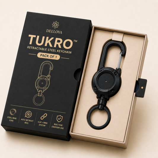 TUKRO™ | Retractable Steel Keychain