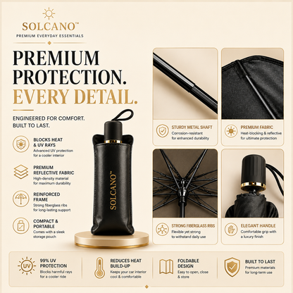 SOLCANO™ | Premium Windshield Sunshade Umbrella